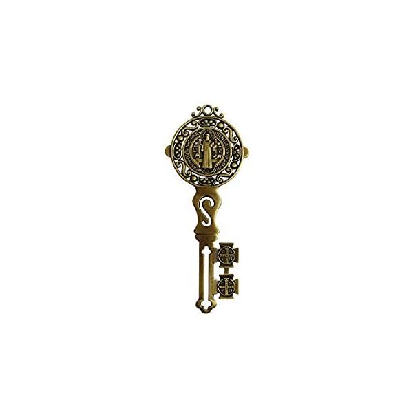 Big Saint Benedict Key for Home Protection Wall Decor Hang on Door House Bl