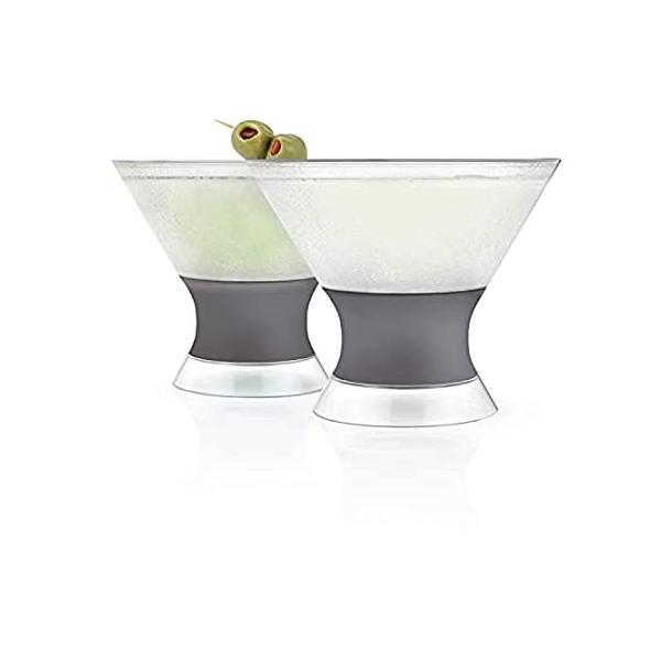 HOST Freeze Insulated Martini Cooling Cups Freezer Gel Chiller Double Wall