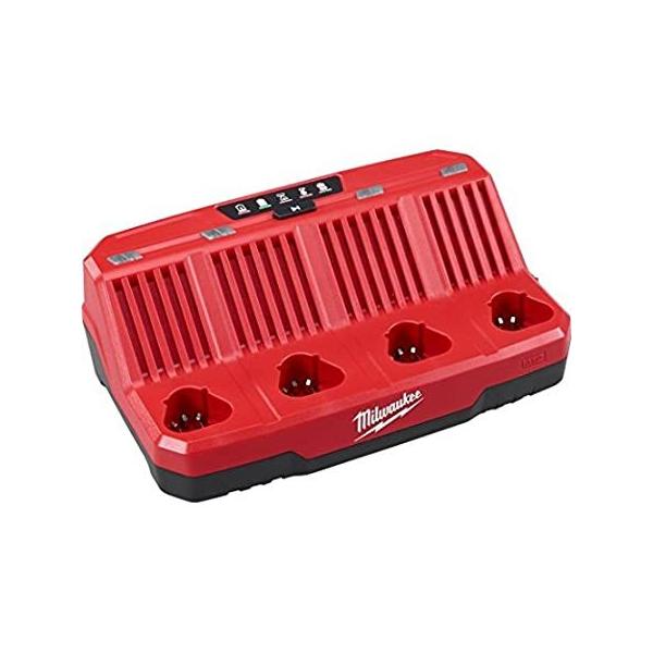 MILWAUKEE'S 48-59-1204 M12 Four Bay Sequential Charger