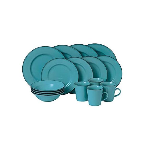 (16-PIECE SET) -  Doulton 40012632 Union Street 16 Piece Dinnerware Set, Bl sAi