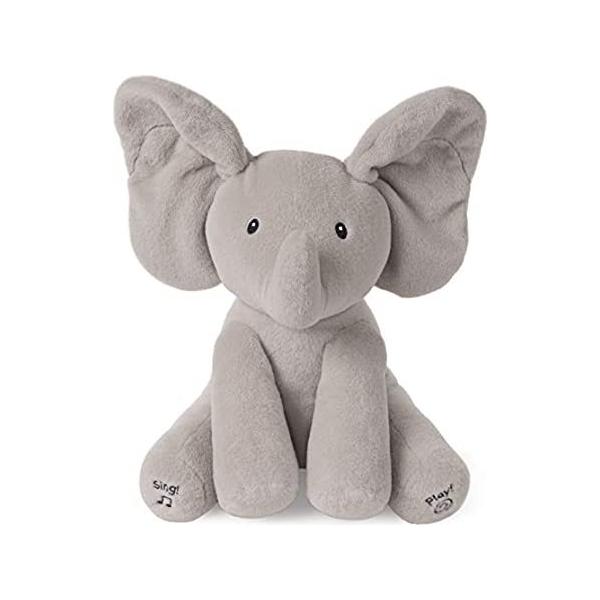 GUND Baby Animated Flappy The Elephant Stuffed Animal Plush, Gray, 12"
