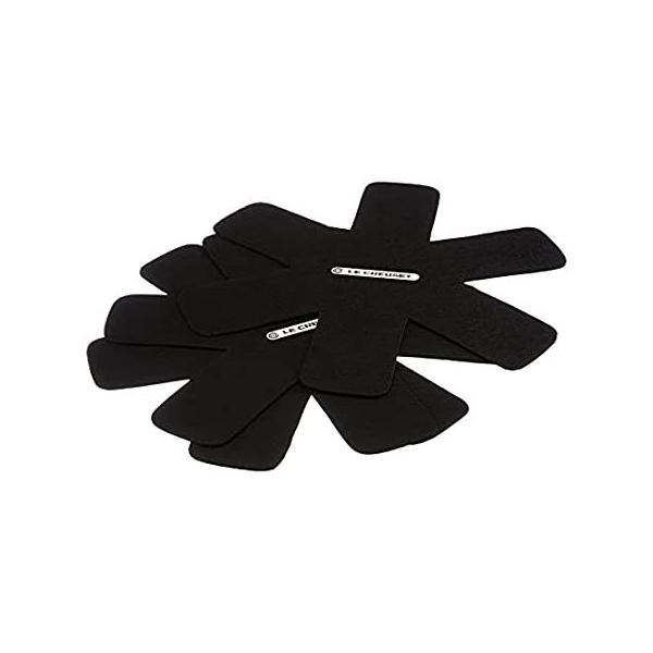 Le Creuset Felt Pan Protectors, Set of 3, 16" Diameter, Black ���s�A���i