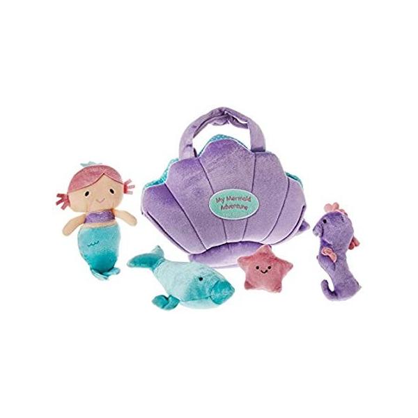 Baby GUND My First Mermaid Adventure Stuffed Plush Playset, 10", 5 pieces