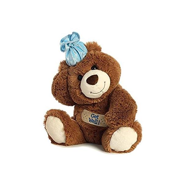 Aurora - Bear - 12" Get Well Bear, Chocolate