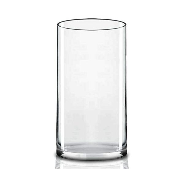 CYS EXCEL Glass Cylinder Vase, Floating Candle Holder, Flower vase, Decorative Centerpiece for Home, Business, Events or Weddings (Pack of 1) 6" Wide