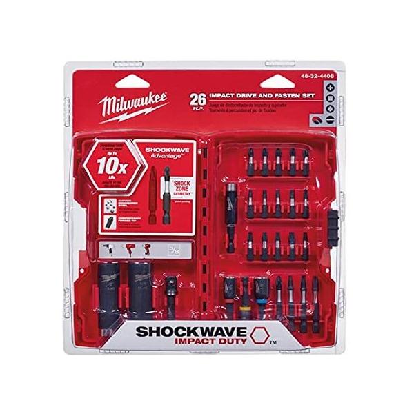 Milwaukee Electric Tool 48-32-4408 Shockwave Drive &amp; Fasten Bit Set