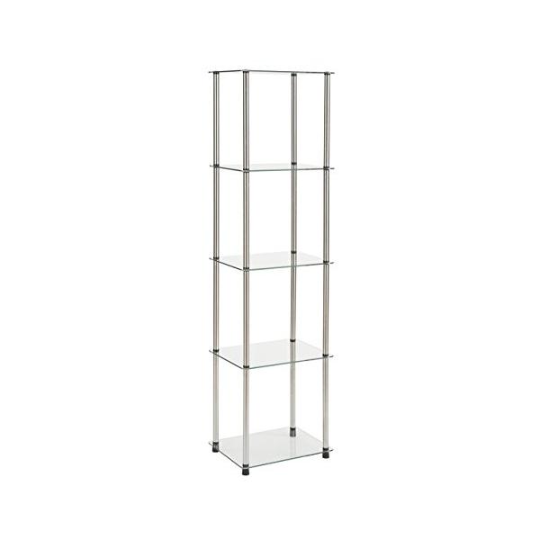 Convenience Concepts Designs2Go Classic Glass 5 Tier Glass Tower, Glass