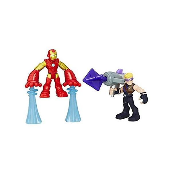 Playskool Heroes Marvel Super Hero Adventures Iron Man and Marvel's Hawkeye sAi