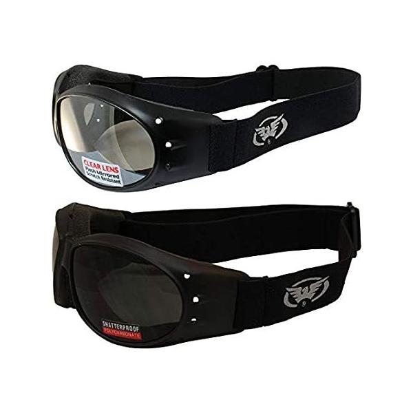 Global Vision Red Baron Motorcycle Aviator 2 Goggles for Day and Night Use