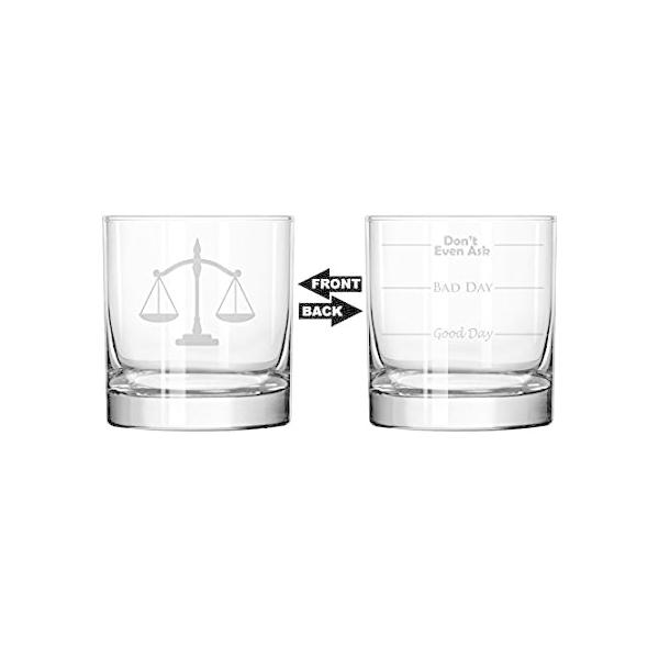 11 oz Rocks Whiskey Highball Glass Two Sided Good Day Bad Day Don't Even As