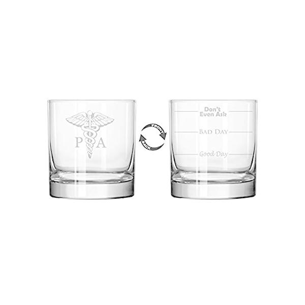 11 oz Rocks Whiskey Highball Glass Two Sided Good Day Bad Day Don't Even As
