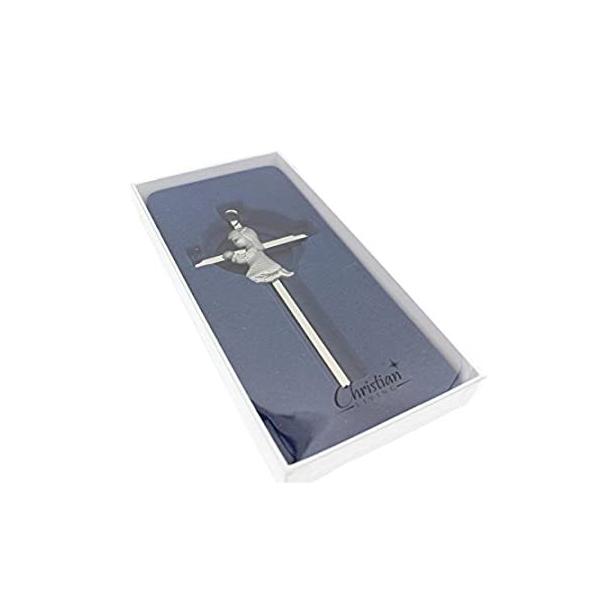 Silver Girl wall Cross Infant Blessing Baby Plaque Wall Decor Hanging Infan