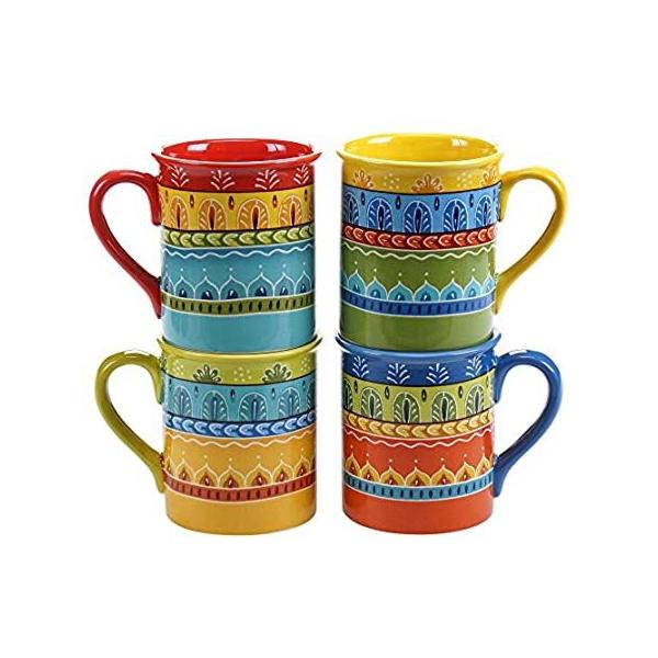 Certified International by�i���V�[�O���[��Valencia Set of 4&amp;#xA0;Mugs 16 oz 14178SET/4 ���s�A���i