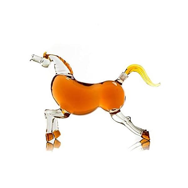 The Wine Savant Horse Derby Decanter for Bourbon, Whiskey, Scotch, Vodka, R