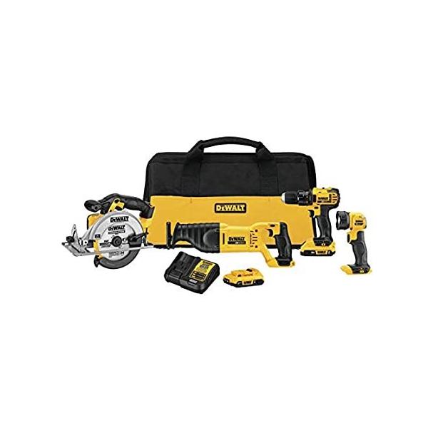 DEWALT 20V MAX Combo Kit, Compact 4-Tool (DCK423D2)