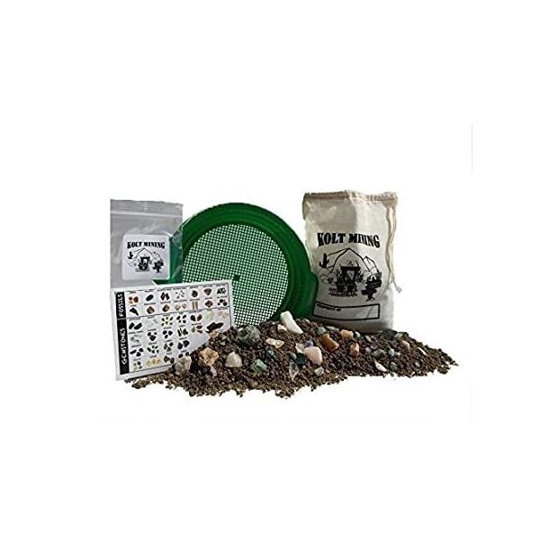 Emerald Bag of Rocks, Gems, and Minerals Mining Rough Activity Dig Kit ���s�A���i