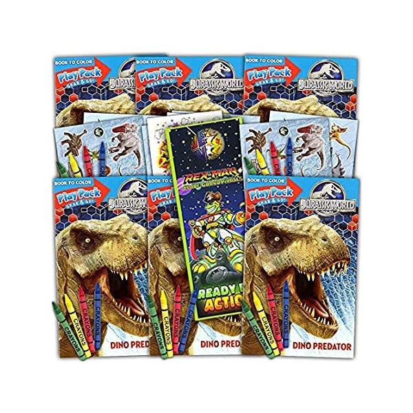 Jurassic World Ultimate Party Favors Packs -- 6 Sets with Stickers, Colorin sAi
