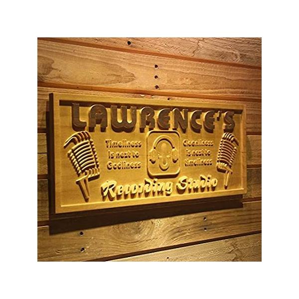 wpa0118Personalized Recording Studio On AirؐEngraved Wooden Sign