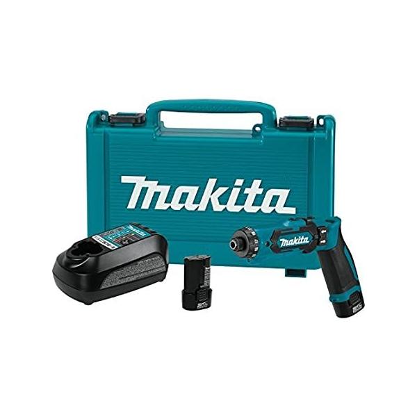 Makita DF012DSE 7.2V Lithium-Ion Cordless 1/4" Hex Driver-Drill Kit with Au
