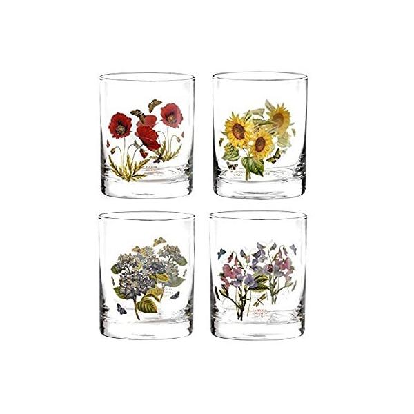 Portmeirion Botanic Garden double old fashioned tumbler floral glass set of ���s�A���i