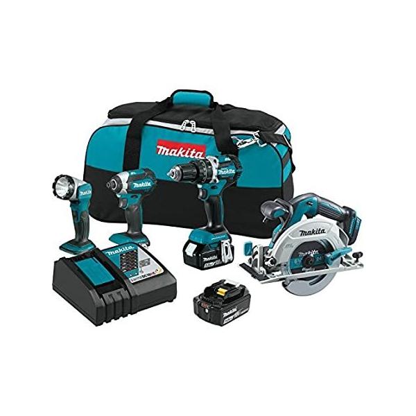 Makita XT446T 18V LXT Lithium-Ion Brushless Cordless Combo Kit (4 Piece)