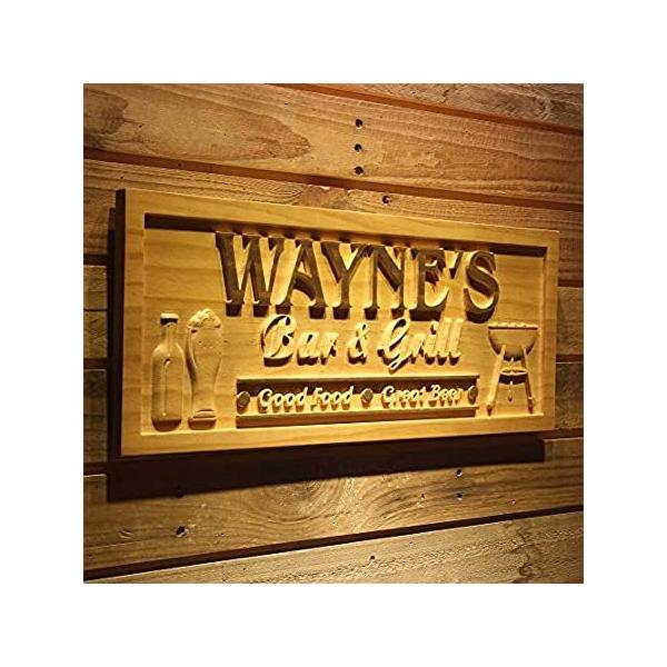 wpa0241Personalizedo[&amp;OGood Food Great BeerؐEngraved Wooden Sign