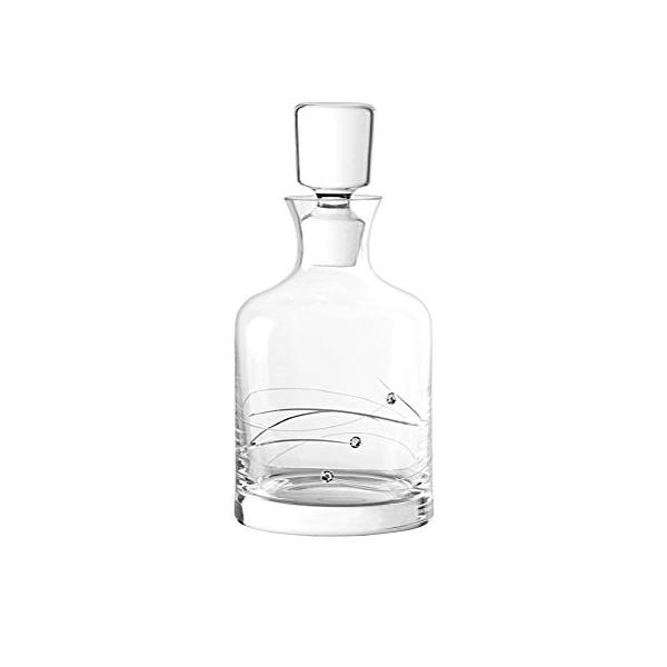 Barski - Handmade Glass - Sparkle - Whiskey Decanter - Decorated with Real Swarovski Diamonds - Gift Boxed - 26 oz .- Made in Europe