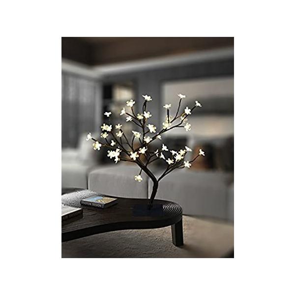 Lightshare 18 Inch Cherry Blossom Bonsai Tree, 48 LED Lights, 24V UL Listed