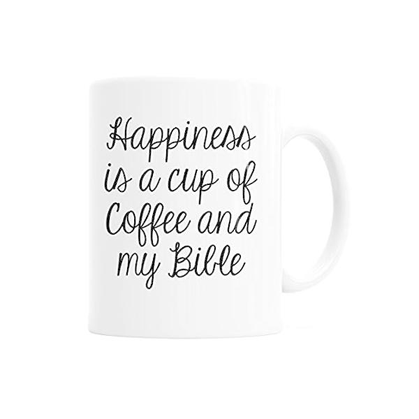 Happiness is a cup of coffee &amp; my bible mug ���s�A���i