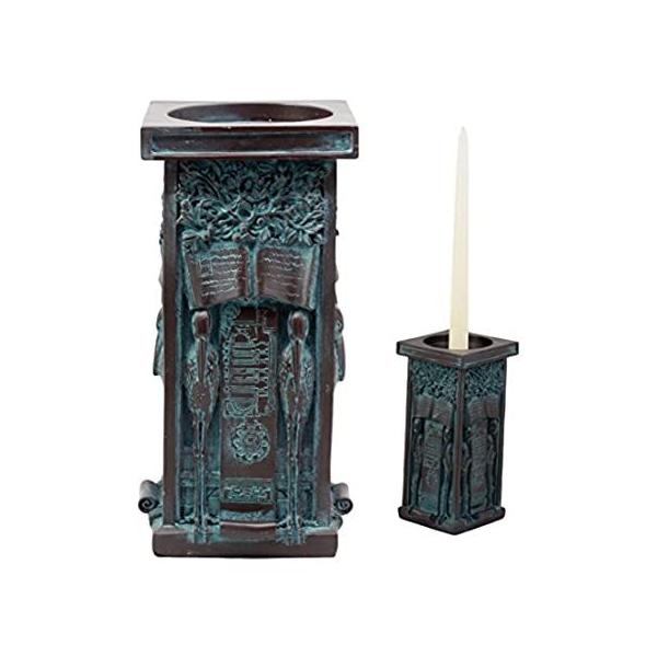Ebros Gift Frank Lloyd Wright FLW Stork Panel Candle Holder Pillar Figurine