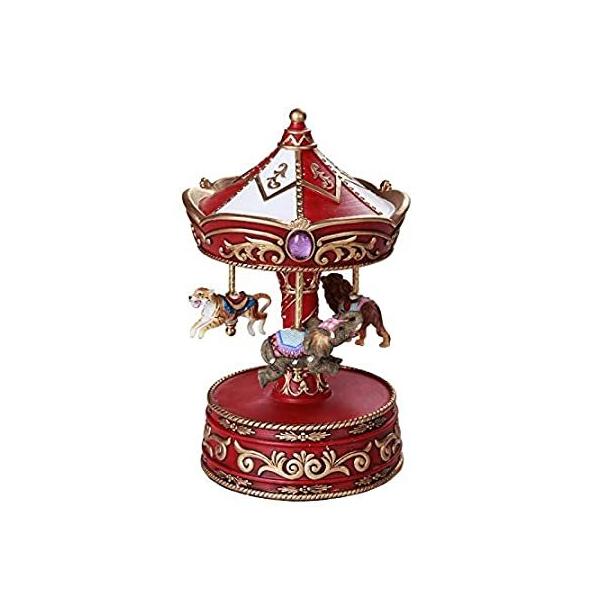 Pacific Giftware Animal Circus Rolling Into Town Vintage Carousel Music Box
