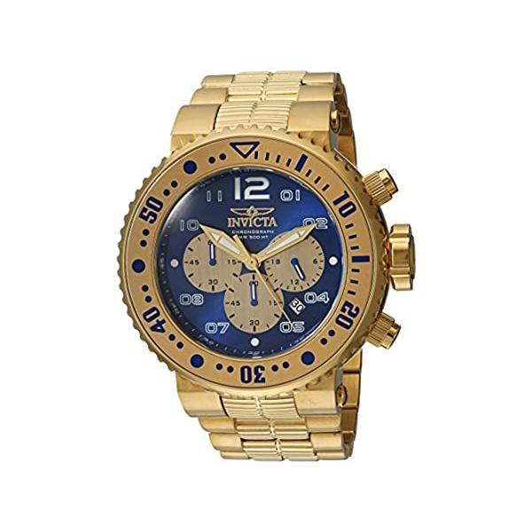 �r���v Invicta Men's Pro Diver Quartz Watch with Stainless-Steel Strap, Gold, 29.3