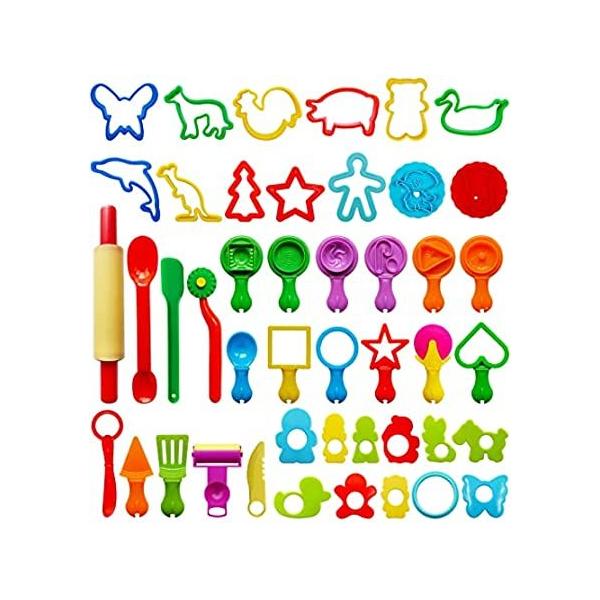 45 Pieces Clay Dough Tool Mould Cutters for Kids, Various Shapes, Assorted  ���s�A���i