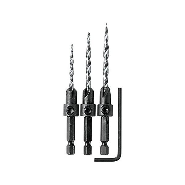 Makita A-99661 3 Pc. Countersink with Drill Bit Set with Hex Wrench