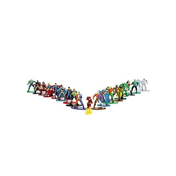 Jada Toys DC Comics 1.65" Die-cast Metal Collectible Figures 20-Pack Wave 1, Toys for Kids and Adults, Multi-Color (84409) sAi