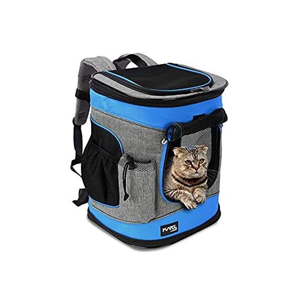 Tirrinia Pet Backpack Carrier for Small Cats &amp; Dogs | Two-Sided Entry Airli sAi