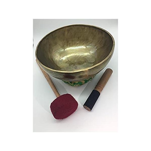 10" handmade Himalayan singing bowl, hand beaten by Nepali artisans to make