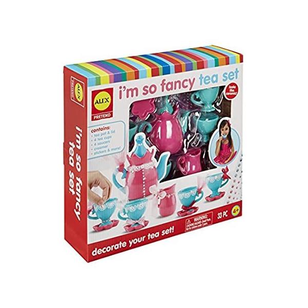 Alex Pretend I'm So Fancy Kids Tea Set, 33 Piece