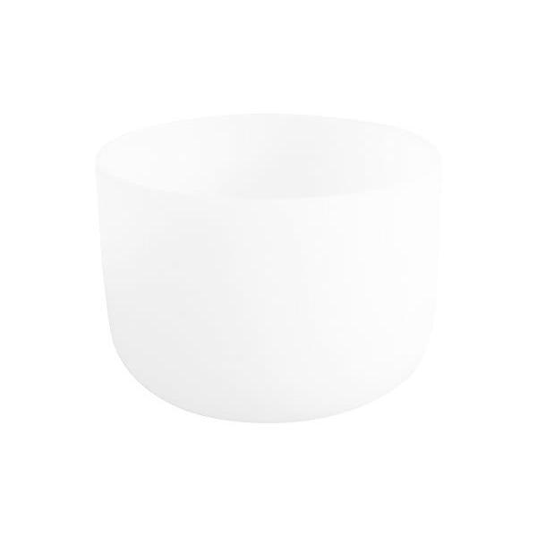 432Hz Perfect Pitch F Note Heart Chakra Frosted Quartz Crystal Singing Bowl