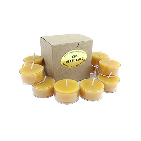 Beeswax Candle Works - 6���ԃe�B�[���C�g 60�p�b�N - �N���A�J�b�v - 100%�A�����J���X