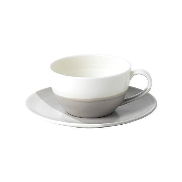 Royal Doulton Coffee Studio 9 OZ Cappuccino Cup &amp; Saucer Set, Gray