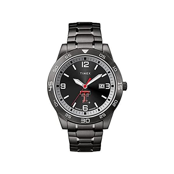 rv Timex Men's Collegiate Acclaim 42mm Watch &amp;#x2013; Texas Tech Red Raiders with Bla