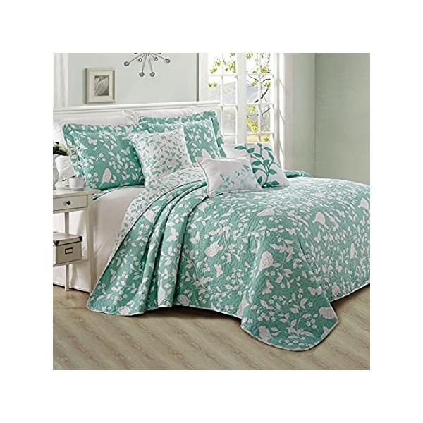 z[\tgThings Serenta 6&amp;#xA0;Piece Bird Song Printed}CNt@Co[LgCoverletZbgALOAO sAi