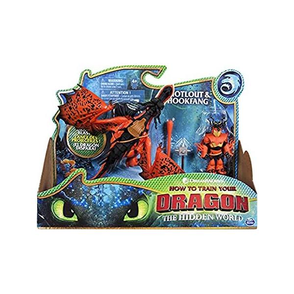 DreamWorks Dragons, Hookfang and Snotlout, Dragon with Armored Viking Figur sAi