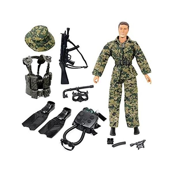 Click N' Play Special Ops Navy Seal Swat Team 12" Action Figure Play Set with Accessories ���s�A���i