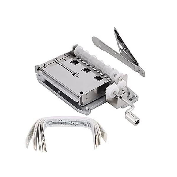 30 Note Tape Hand Crank Mechanical Musical Box Movement + Hole Puncher+ 20