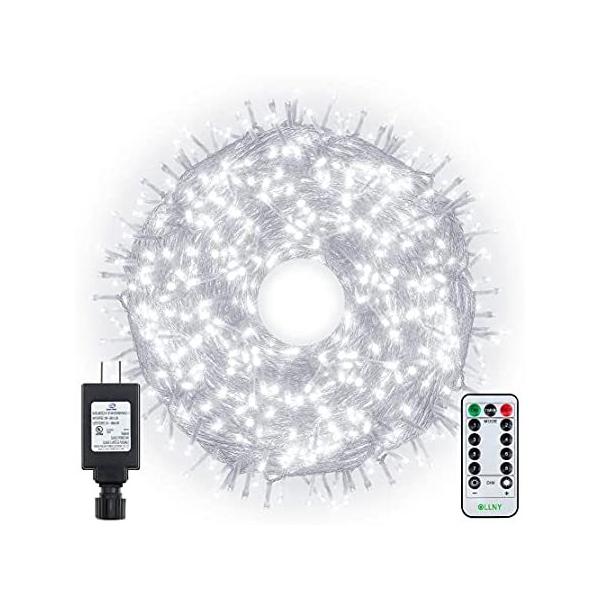 Ollny Outdoor Christmas String Lights 800 LED 330FT with Remote, Waterproof