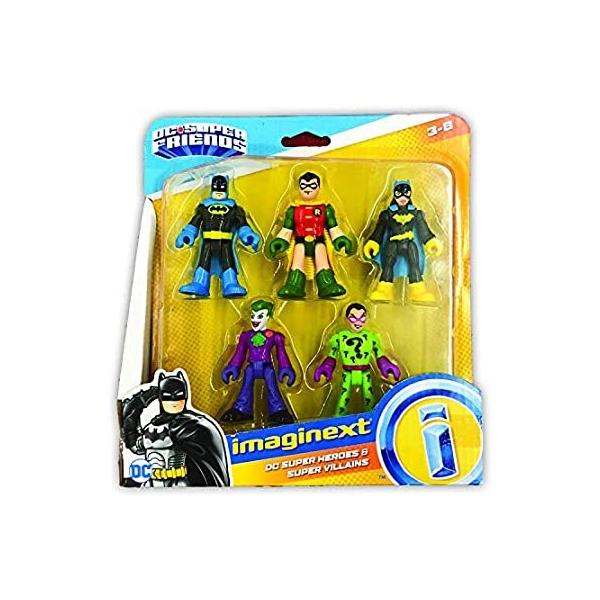 Fisher-Price Imaginext DC Heroes and Super Villains Action Figure 5-Pack sAi