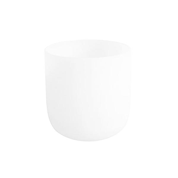 Frosted B Note Crown Chakra Quartz Crystal Singing Bowl 7 inch mallet and o