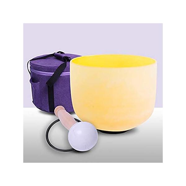 432Hz Perfect Pitch E Note Solar Plexus Chakra Yellow Color Frosted Quartz